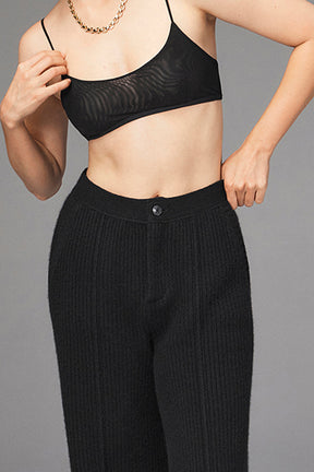 High-Waist Cashmere Ma Cherie Trouser
