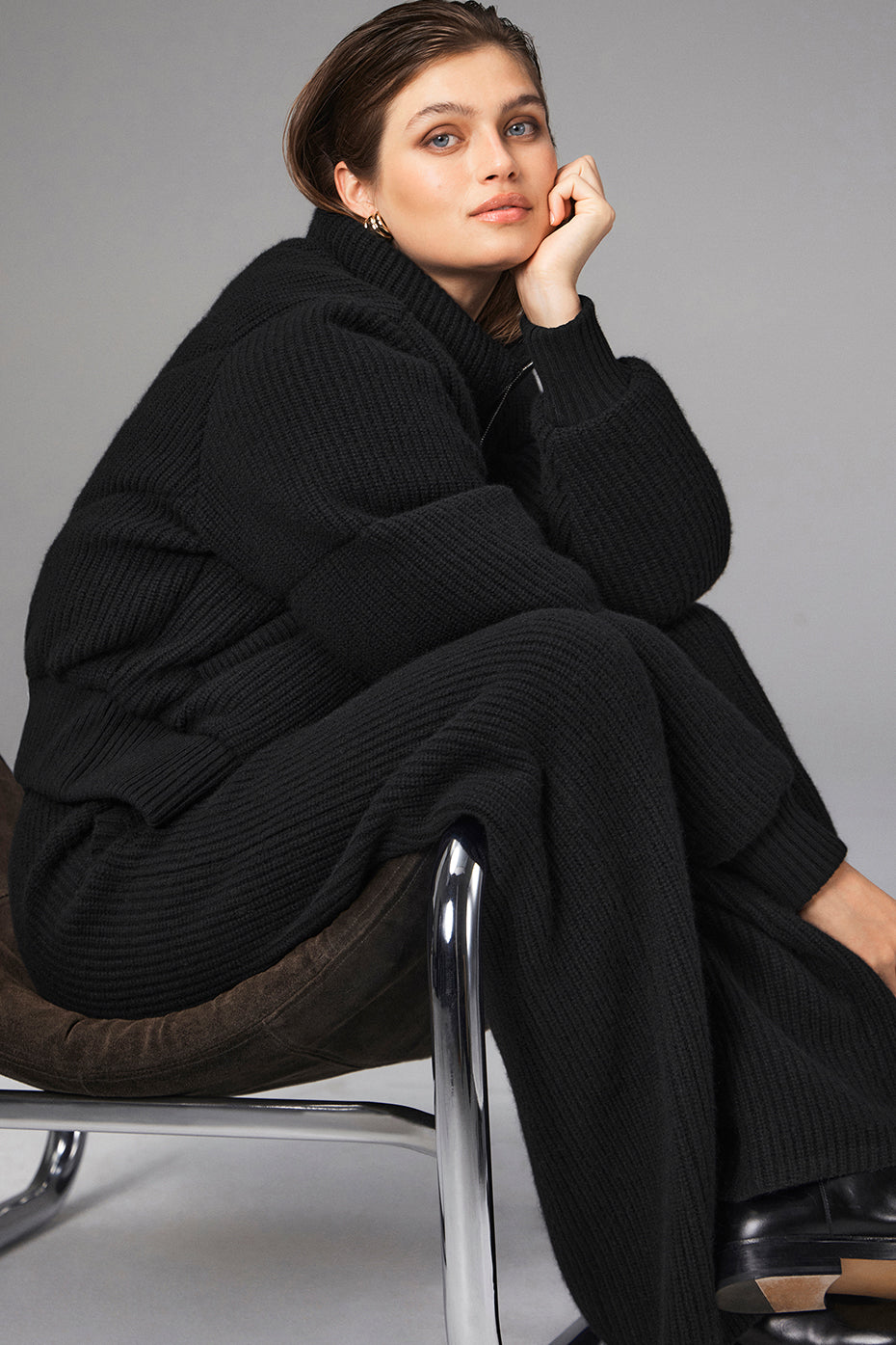 High-Waist Cashmere Ma Cherie Trouser