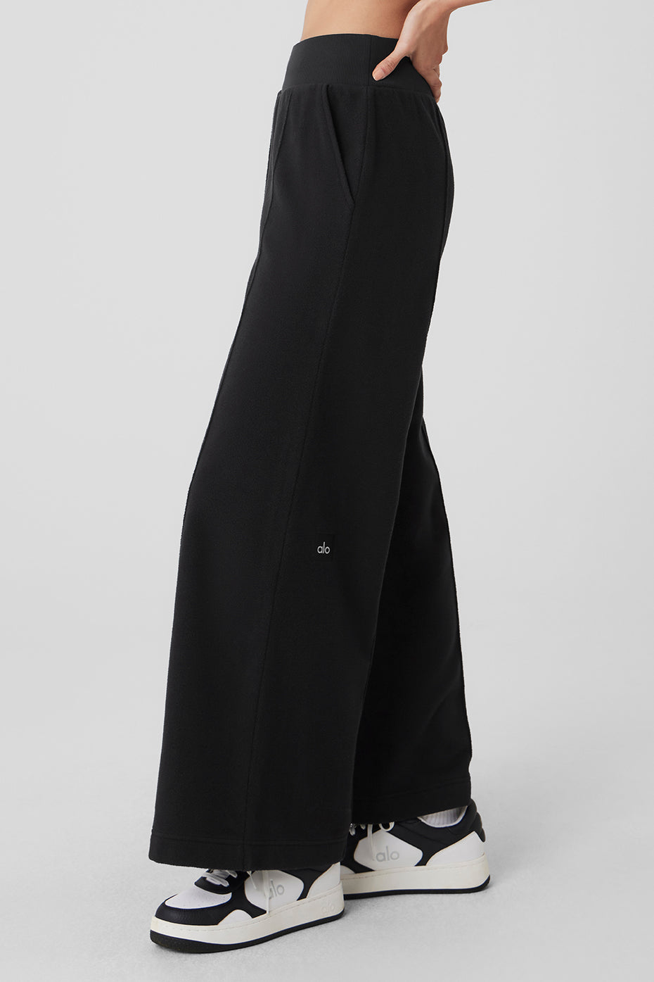 Polar Fleece High-Waist Snowdrift Wide Leg Pant