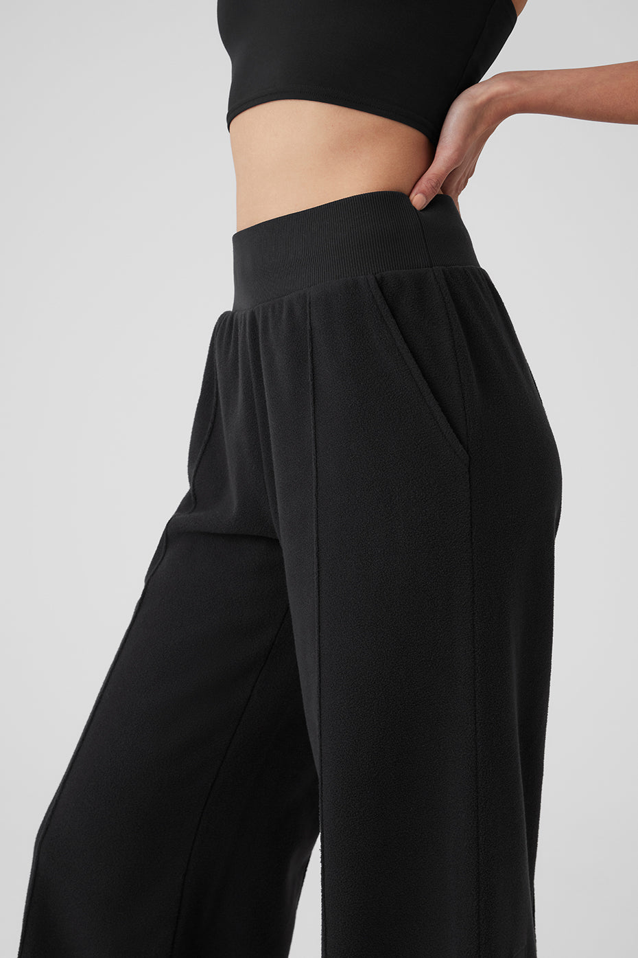 Polar Fleece High-Waist Snowdrift Wide Leg Pant