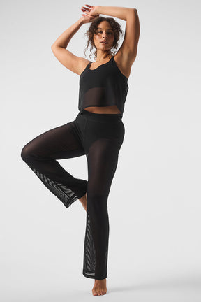 Striped Mesh Tropical Nights Flare Pant