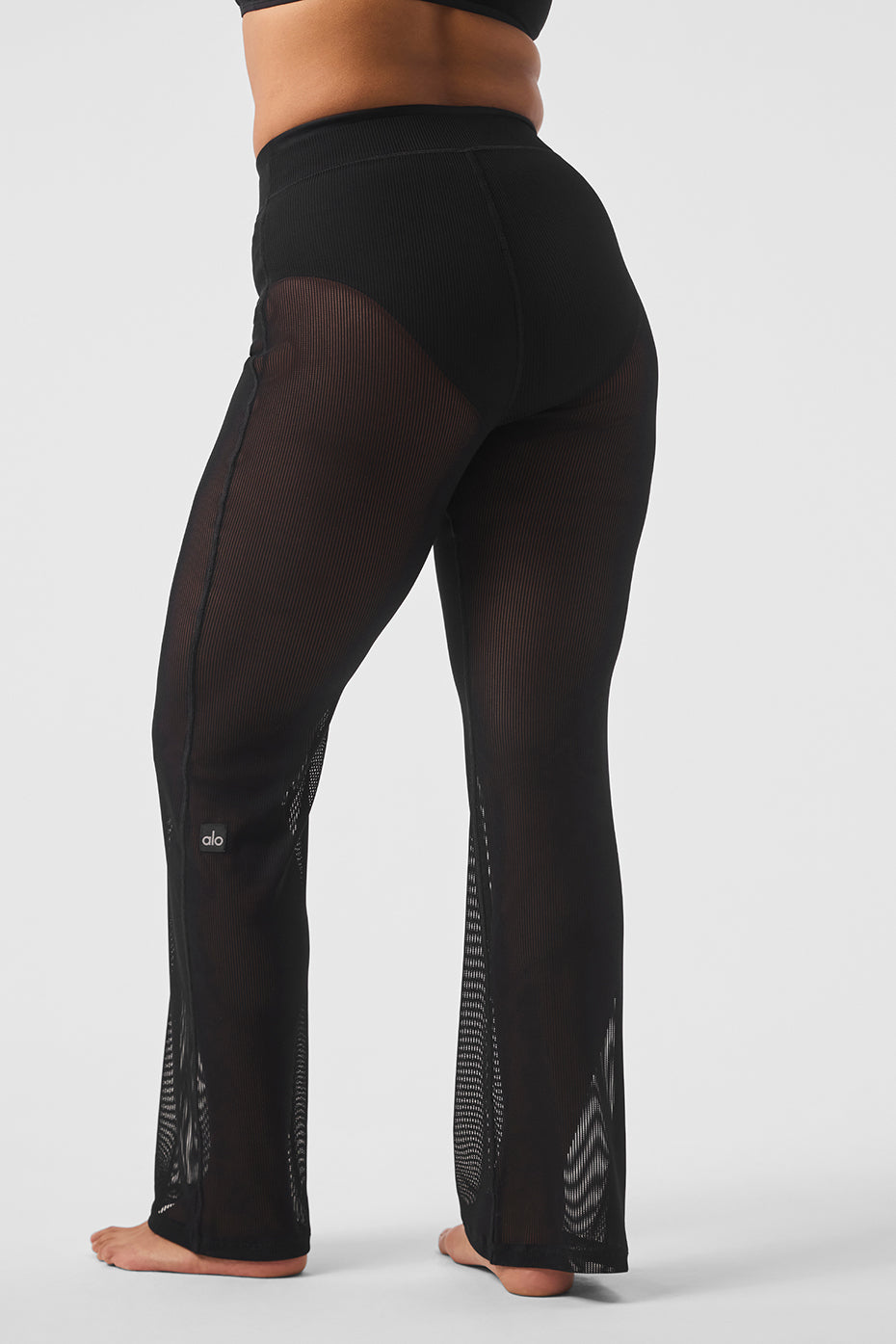 Striped Mesh Tropical Nights Flare Pant