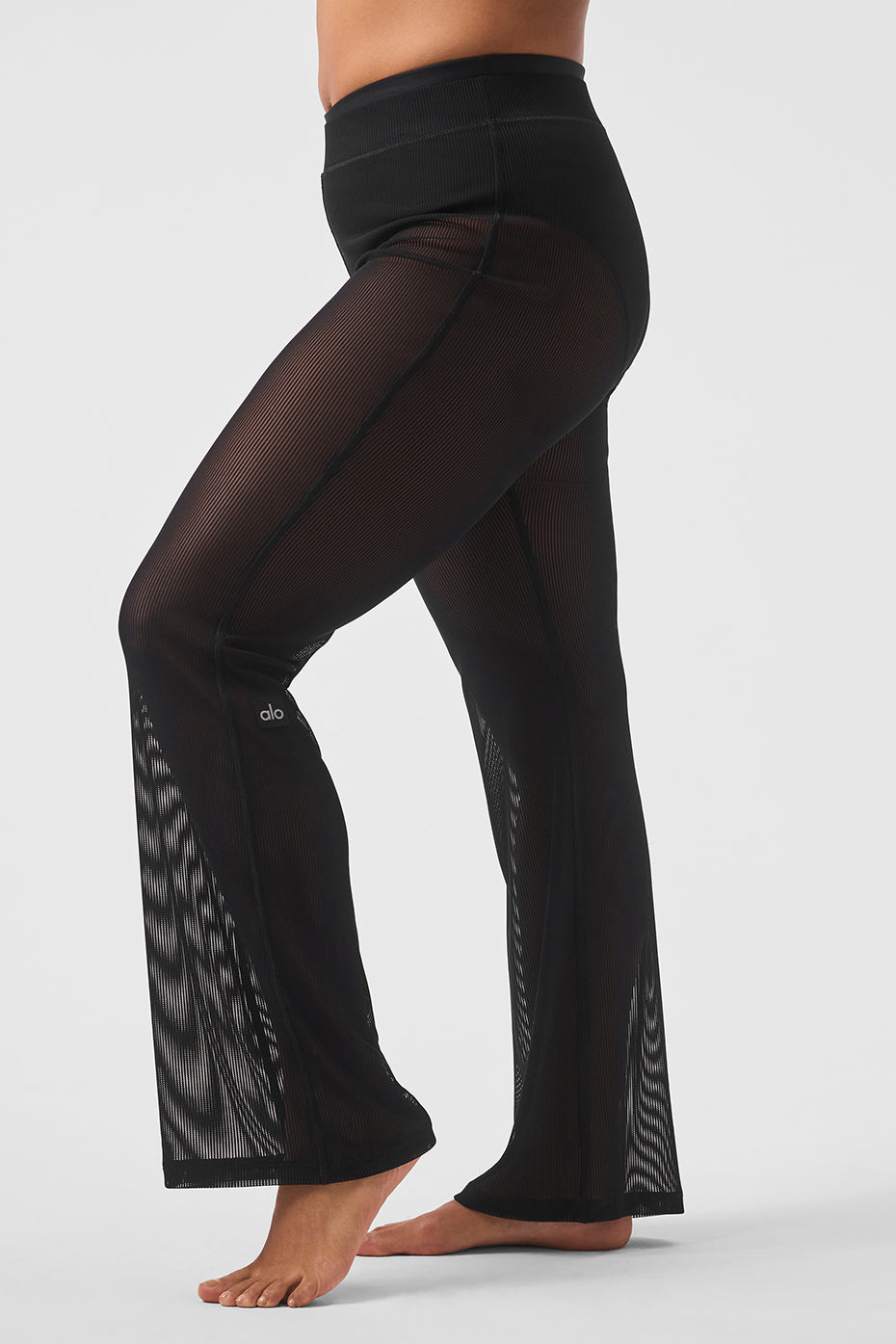 Striped Mesh Tropical Nights Flare Pant