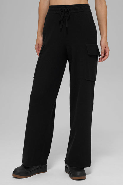 Scholar Knit High-Waist Cargo Pant