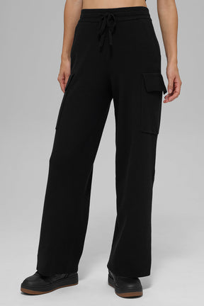 Scholar Knit High-Waist Cargo Pant