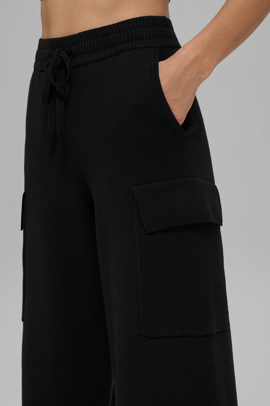 Scholar Knit High-Waist Cargo Pant