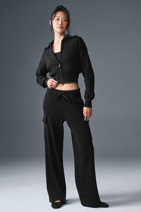 Scholar Knit High-Waist Cargo Pant