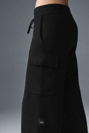 Scholar Knit High-Waist Cargo Pant