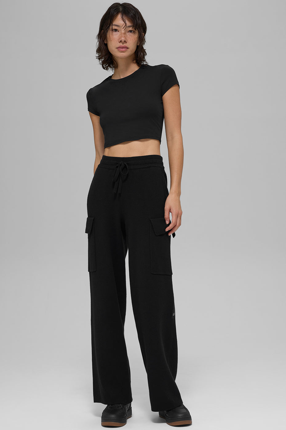 Scholar Knit High-Waist Cargo Pant