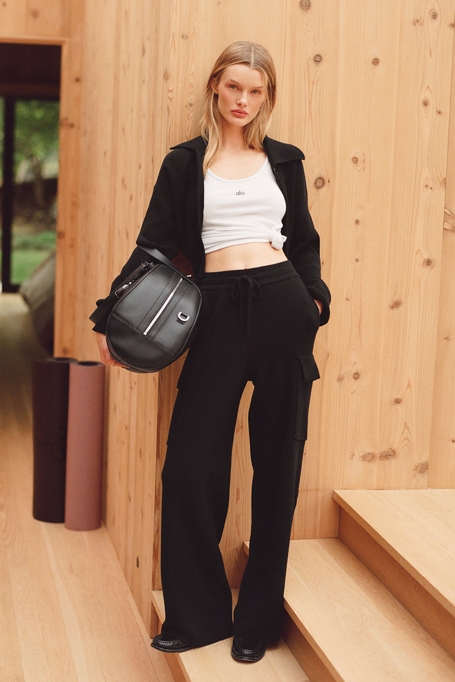 Scholar Knit High-Waist Cargo Pant