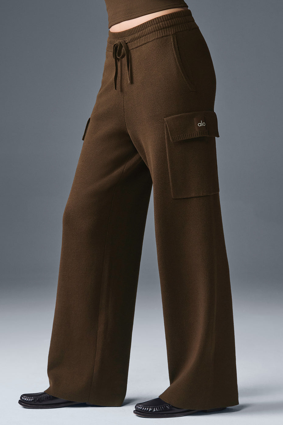 Scholar Knit High-Waist Cargo Pant