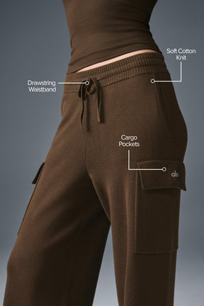 Scholar Knit High-Waist Cargo Pant