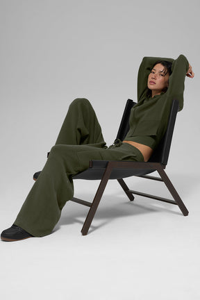 Scholar Knit High-Waist Cargo Pant