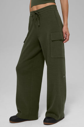 Scholar Knit High-Waist Cargo Pant