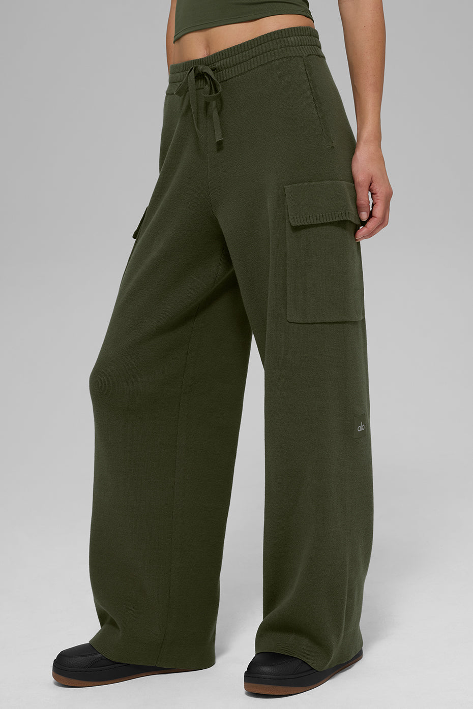 Scholar Knit High-Waist Cargo Pant