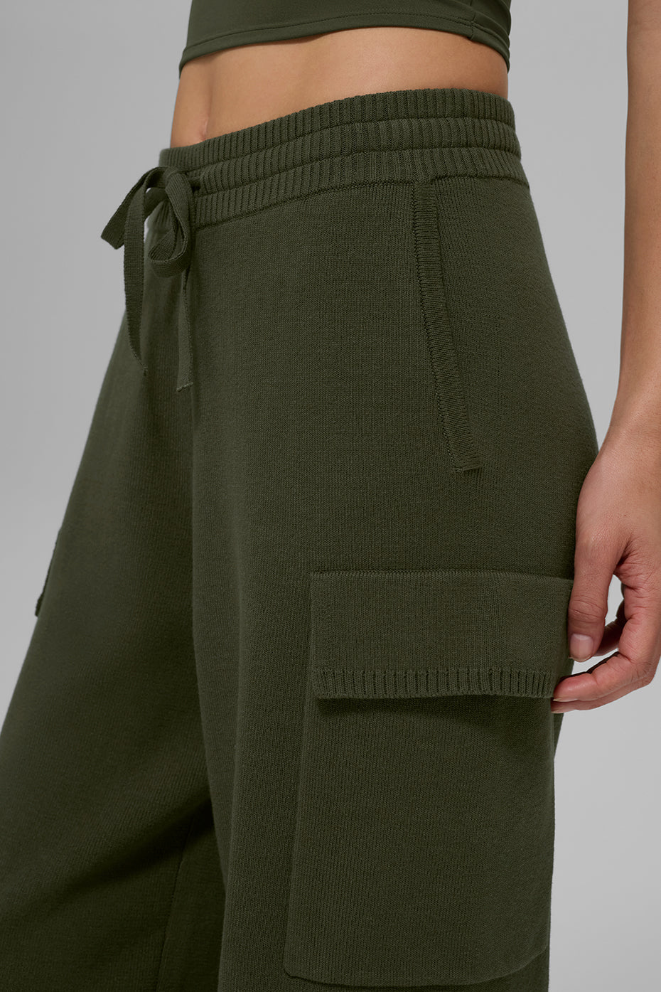 Scholar Knit High-Waist Cargo Pant