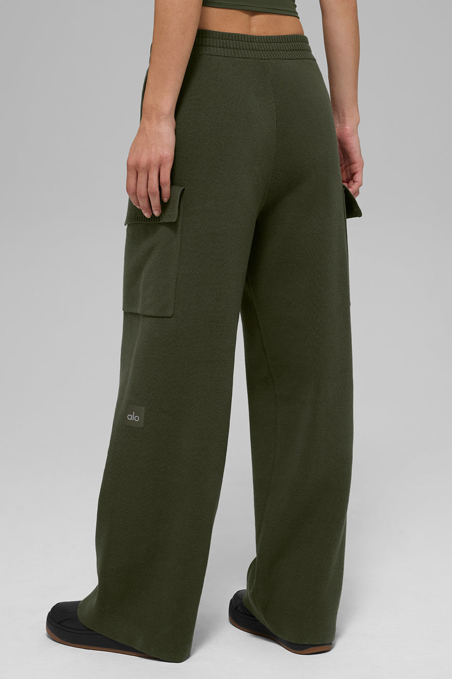 Scholar Knit High-Waist Cargo Pant