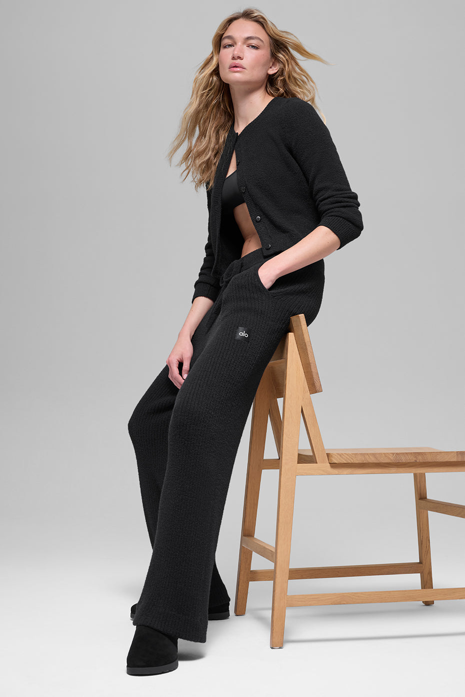 Snuggle Up Sweater High-Waist Wide Leg Pant