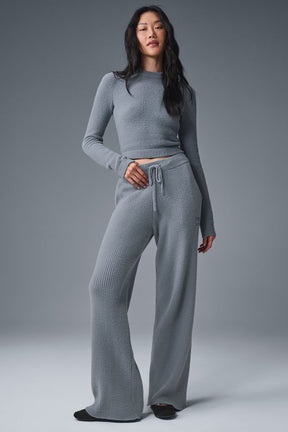 Snuggle Up Sweater High-Waist Wide Leg Pant
