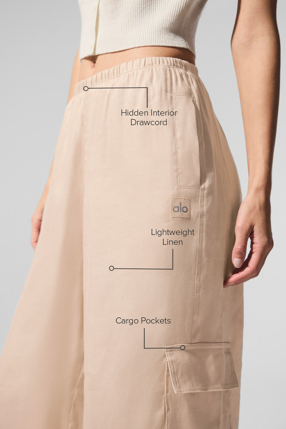 Linen Getaway Cargo Wide Leg Pant