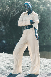 Linen Getaway Cargo Wide Leg Pant