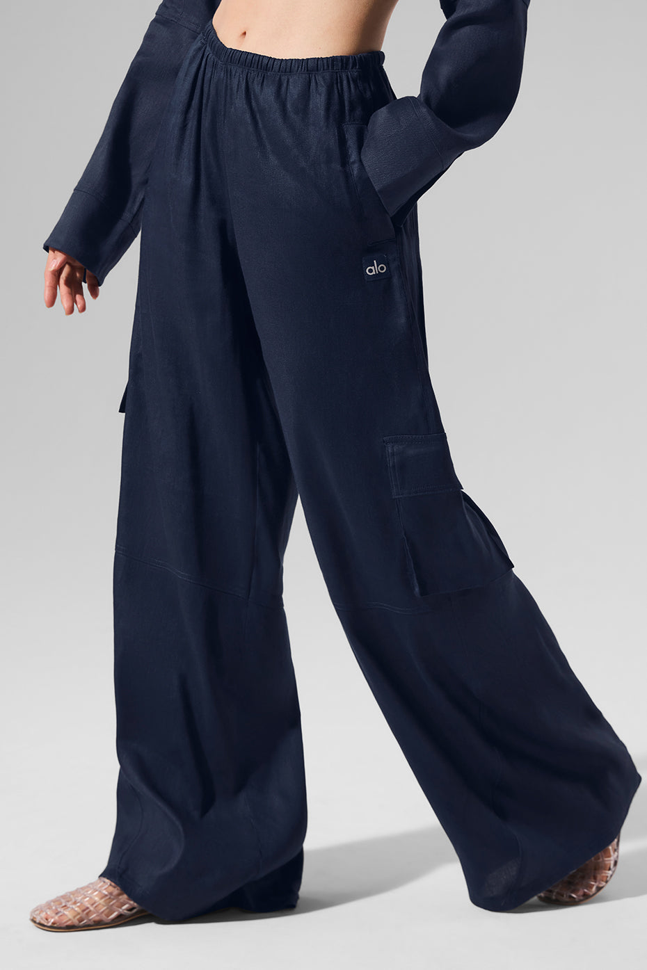 Linen Getaway Cargo Wide Leg Pant