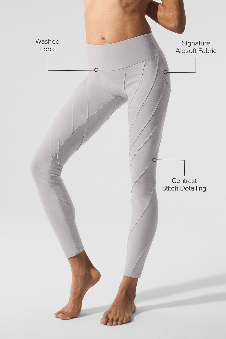 Washed Alosoft High-Waist Sunray Legging