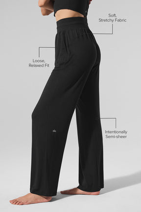 Semi-Sheer Delicate Lounge Flare Pant