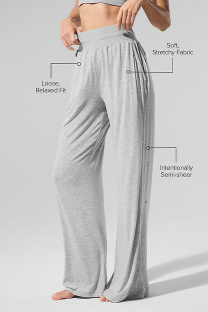 Semi-Sheer Delicate Lounge Flare Pant