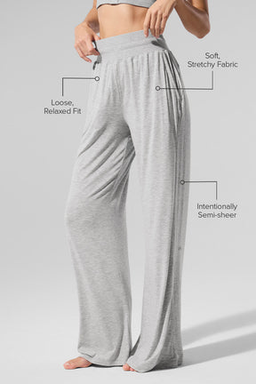 Semi-Sheer Delicate Lounge Flare Pant