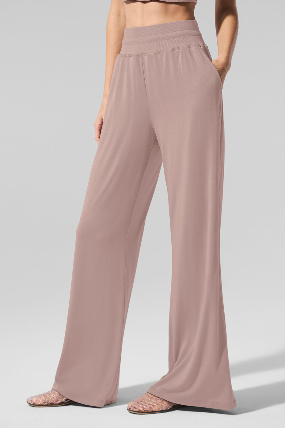 Semi-Sheer Delicate Lounge Flare Pant