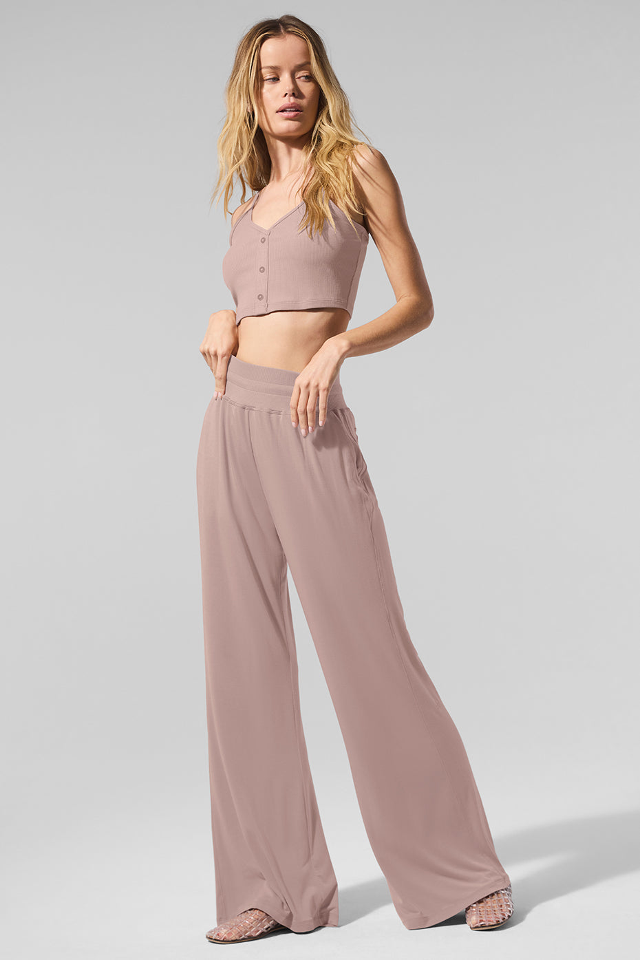 Semi-Sheer Delicate Lounge Flare Pant