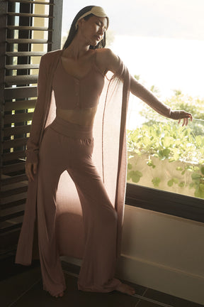 Semi-Sheer Delicate Lounge Flare Pant