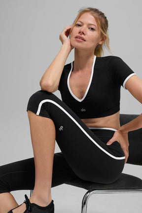 Airbrush High-Waist Race Pace Capri