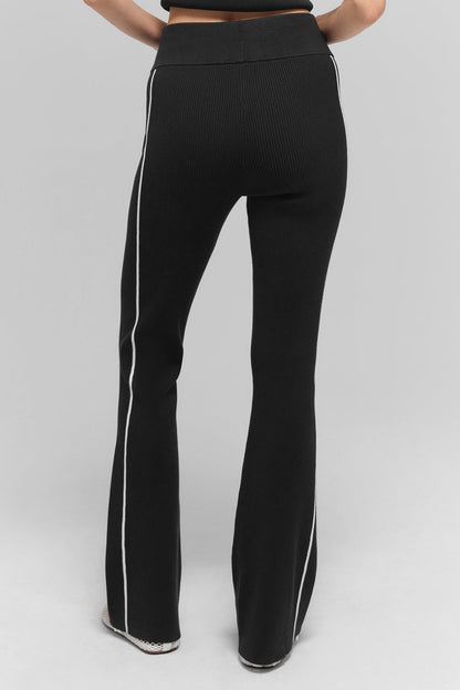 Ribbed Sweater Knit Highline Flare Pant