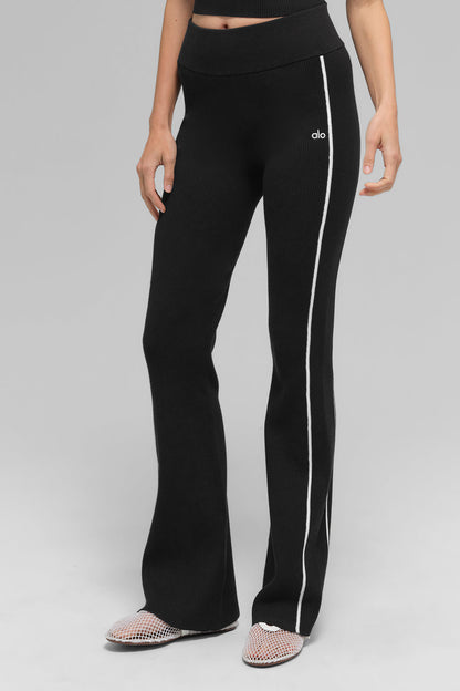 Ribbed Sweater Knit Highline Flare Pant