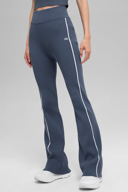 Ribbed Sweater Knit Highline Flare Pant
