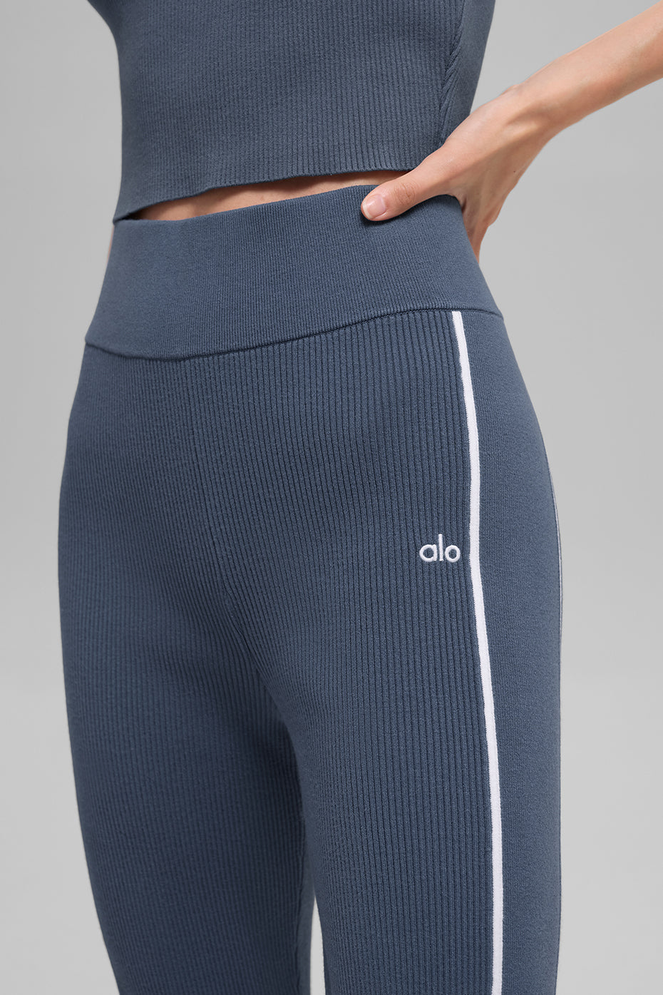 Ribbed Sweater Knit Highline Flare Pant