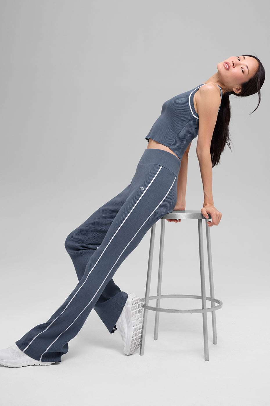 Ribbed Sweater Knit Highline Flare Pant