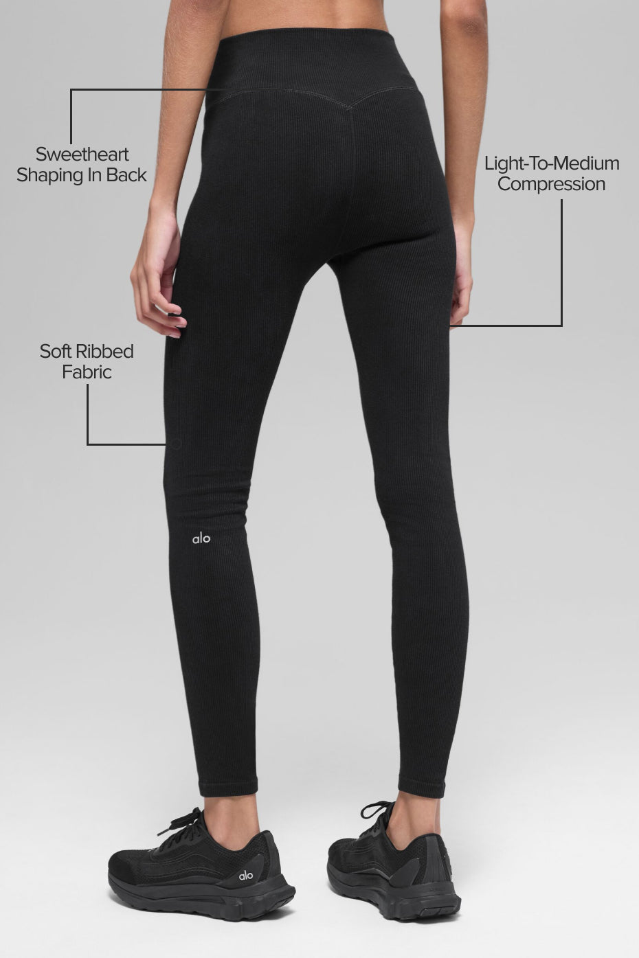 Seamless High-Waist Two Tone Rib Legging
