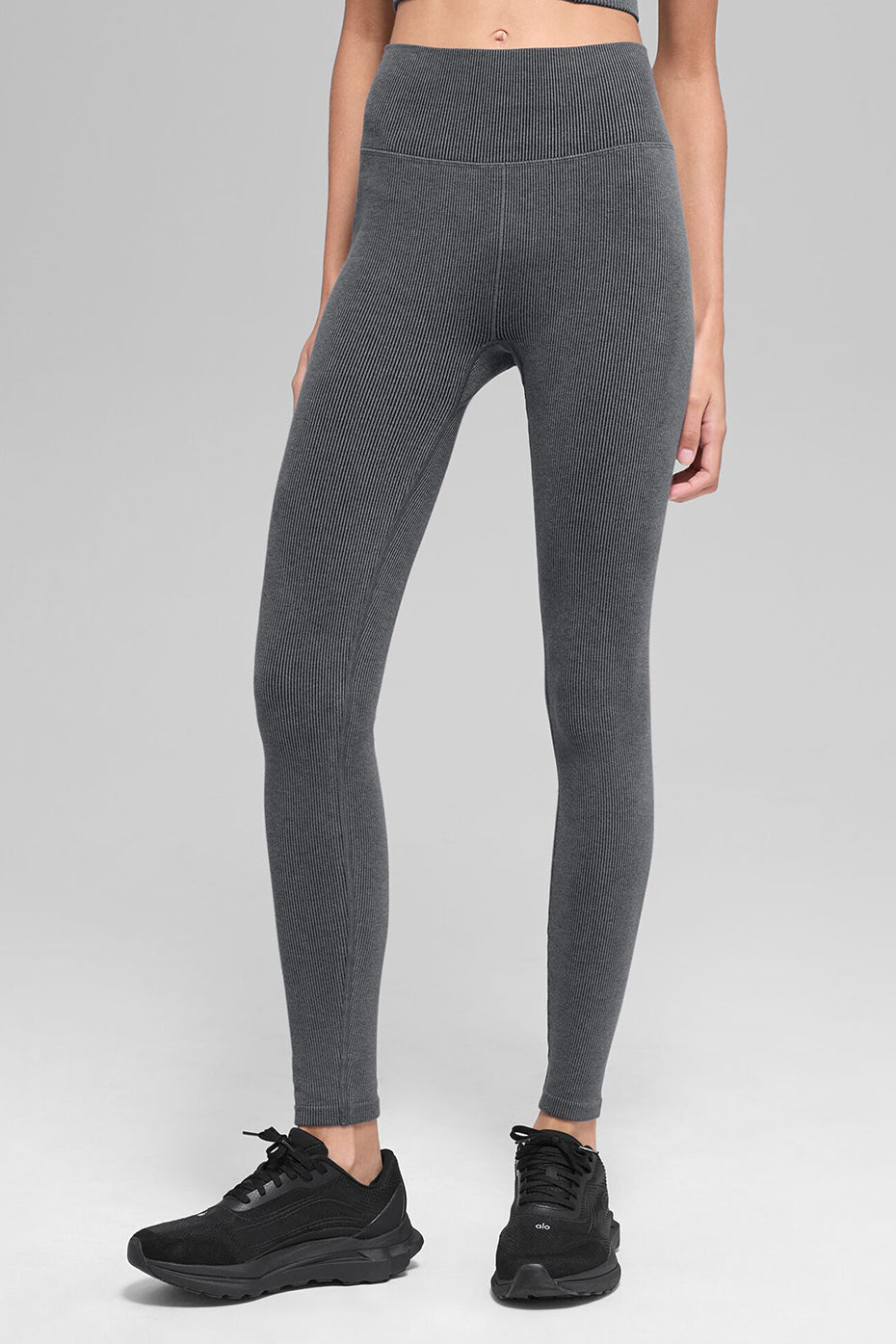 Seamless High-Waist Two Tone Rib Legging