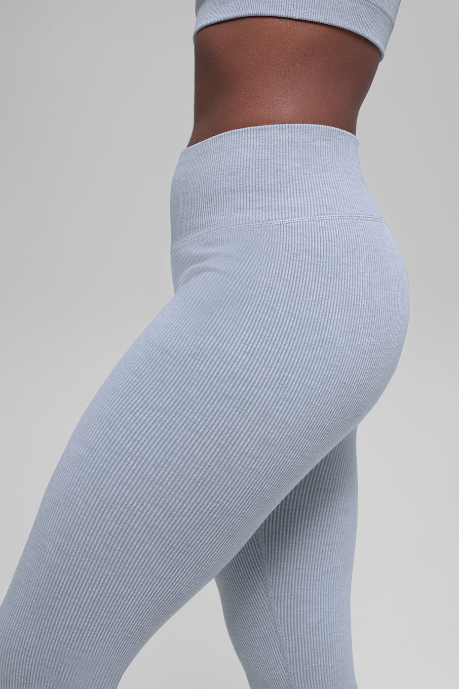 Seamless High-Waist Two Tone Rib Legging