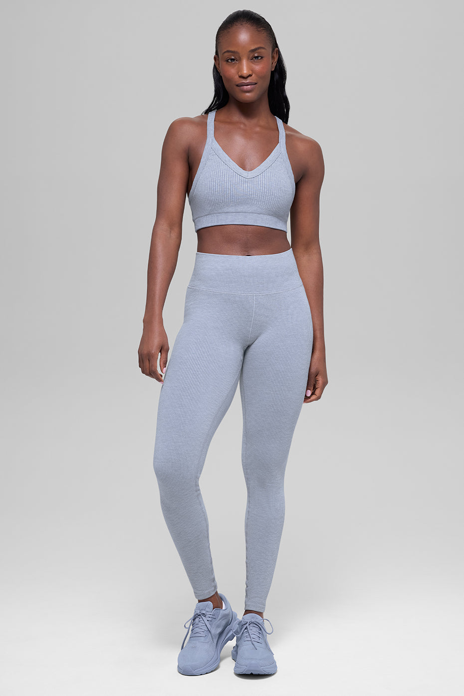 Seamless High-Waist Two Tone Rib Legging