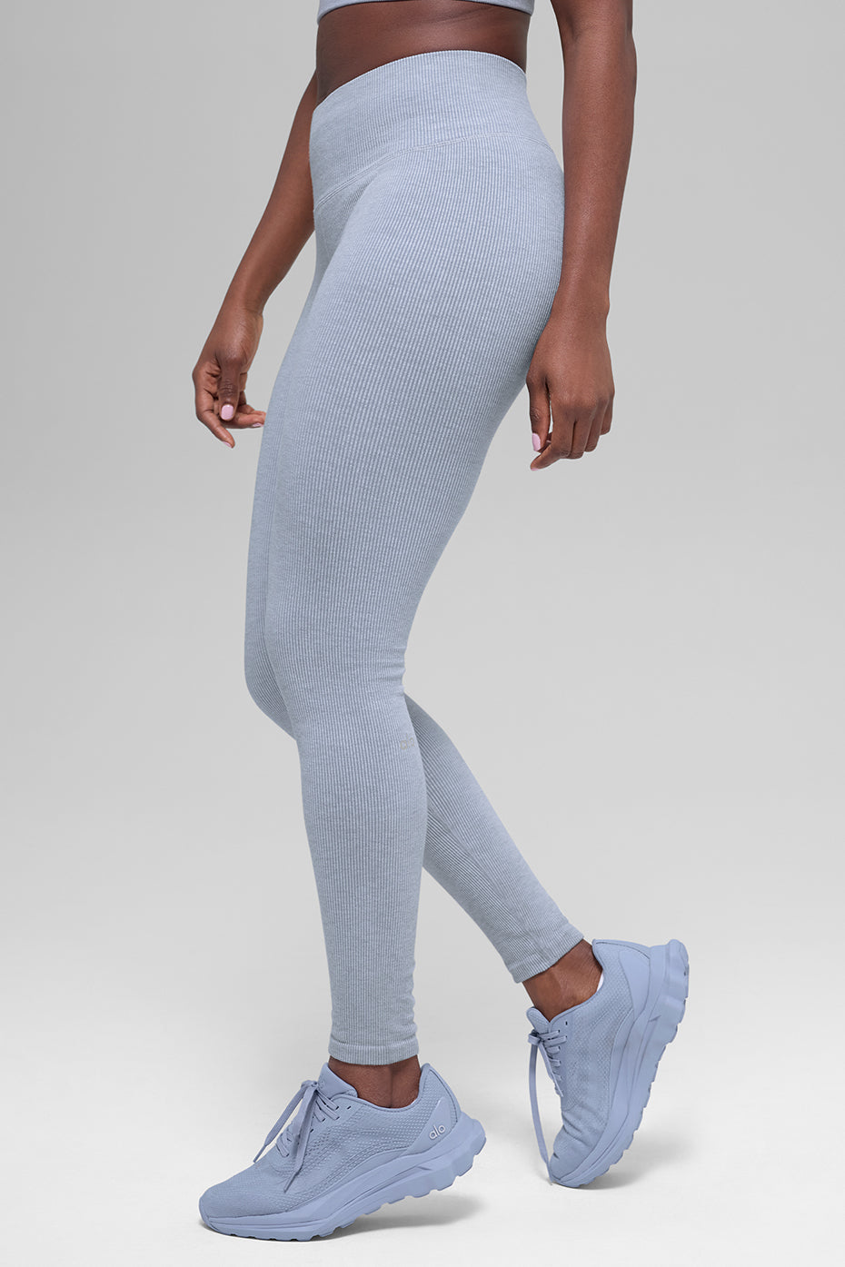 Seamless High-Waist Two Tone Rib Legging