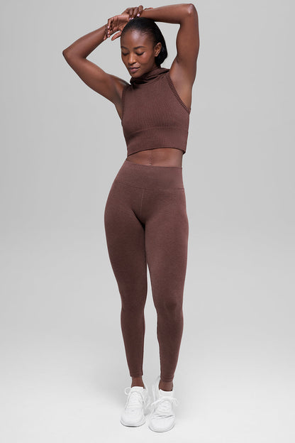 Seamless High-Waist Two Tone Rib Legging