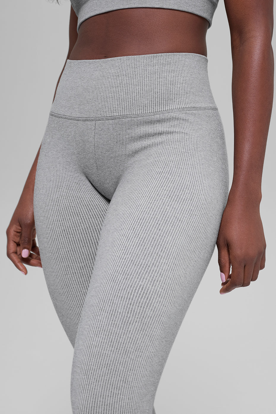 Seamless High-Waist Two Tone Rib Legging
