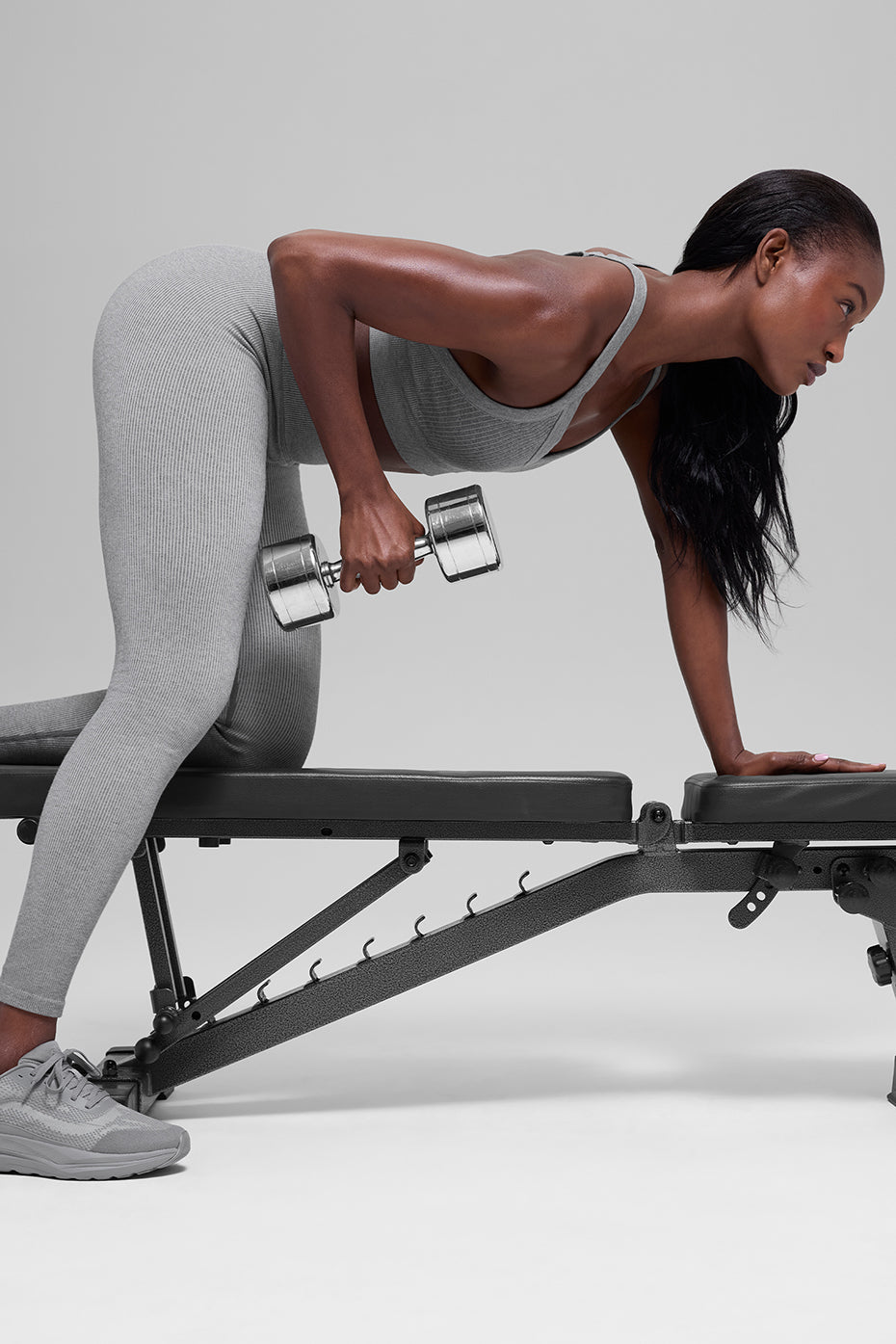 Seamless High-Waist Two Tone Rib Legging