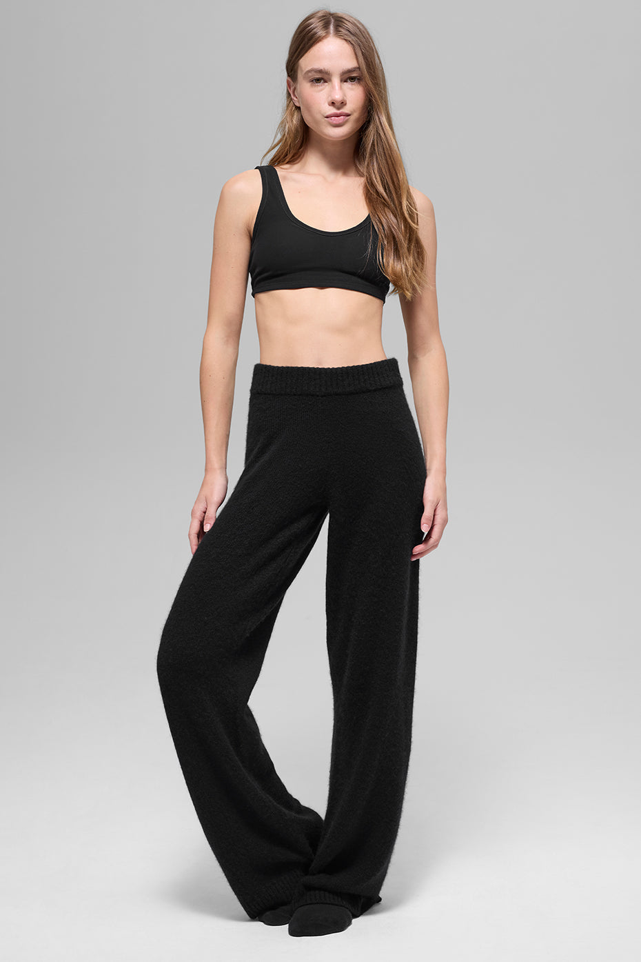 Wool Cashmere High-Waist New Class Wide Leg Pant