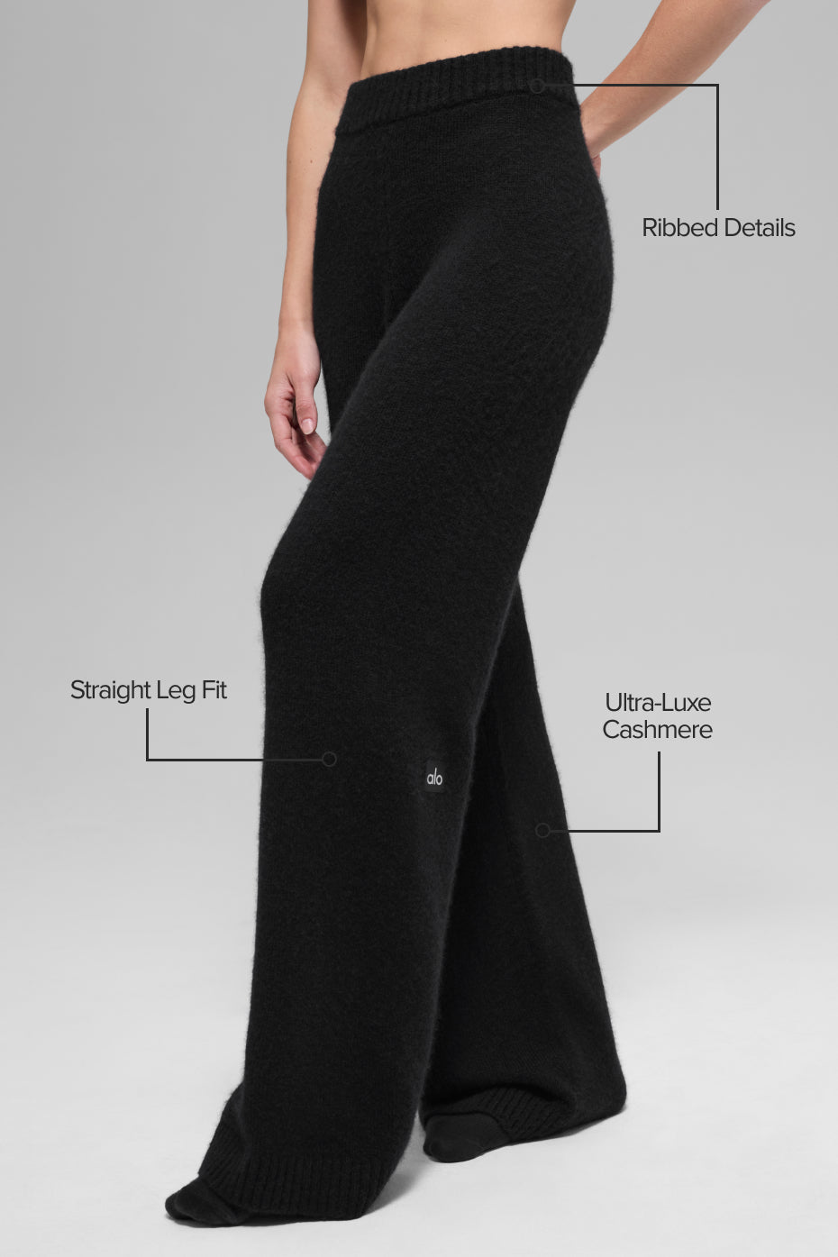 Wool Cashmere High-Waist New Class Wide Leg Pant