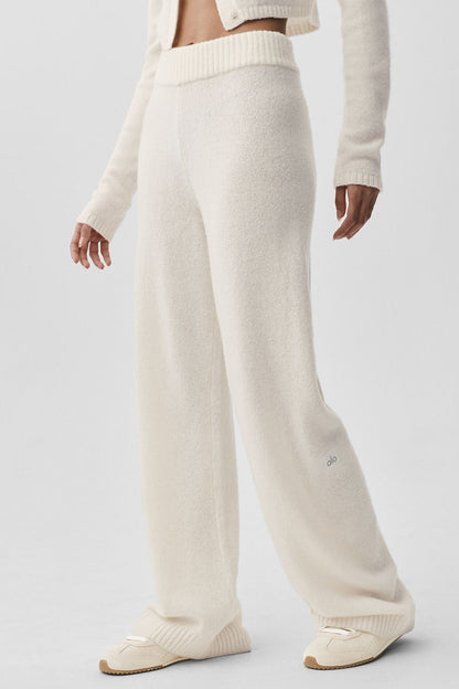 Wool Cashmere High-Waist New Class Wide Leg Pant